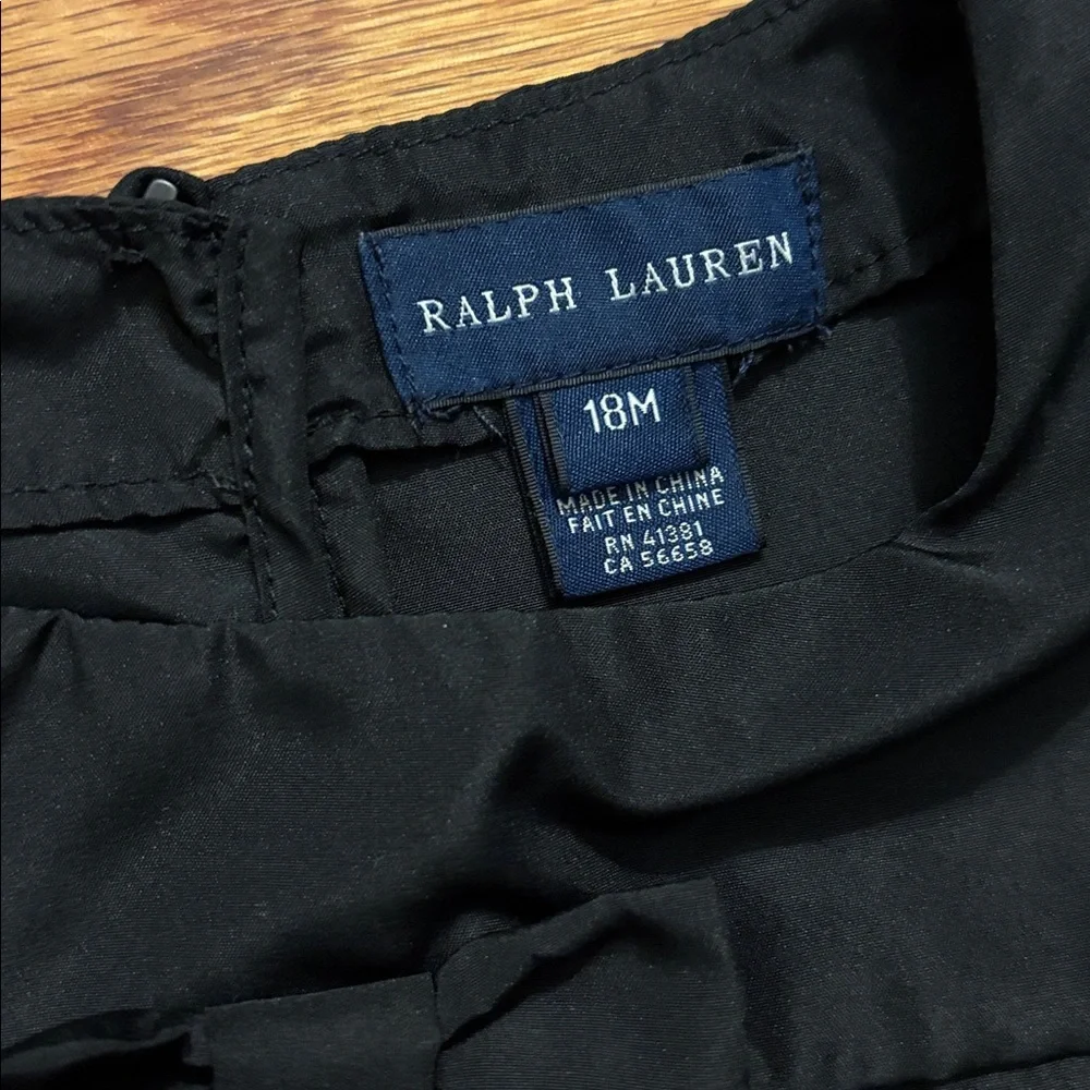 Ralph Lauren Kids Black Ruffle Blouse
